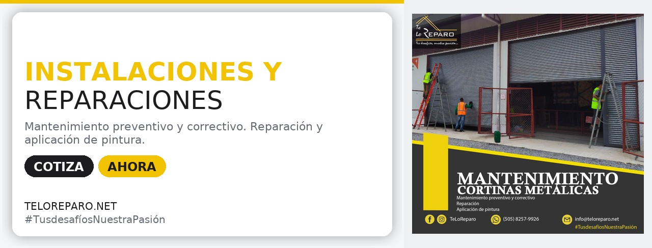 Mantenimiento de cortinas metálicas en bodegas