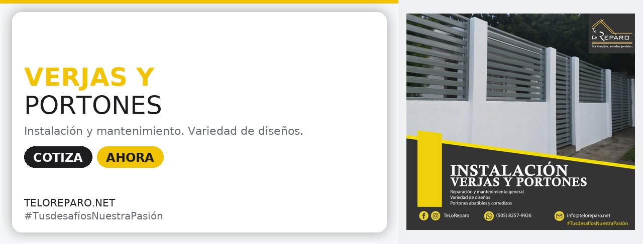 Instalación de verjas y portones